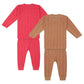 Superminis Newborn Boys/Girls Bright Color Round Neck T Shirt Style Thermal Top And Pyjama Set For Winter (03 Months, Pack Of 2