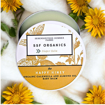 Ssf Organics- Happy Hiney- Organic Calendula Diaper Balm. 100% Natural. Hand Crafted In Small Batches. Safe For Rashes, Cradle C