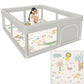 besuhot Baby Playpen 50x50 Inch Baby Playpen with Mat, Play Pen for Babies and Toddlers, Playard with Gate, Sturdy Safety Fence,
