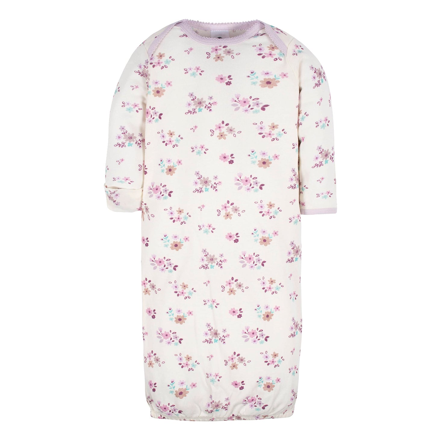 Gerber Unisex Baby Boy And Girls 4-Pack Sleeper Gown Lavender 0-6 Months