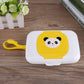 Wet Wipes Storage Box, Baby Wipe Holder Portable Wipes Dispenser Baby Wipes Travel Container For Bathroom Outdoor Use (White&Yel