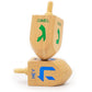 The Dreidel Company Hanukkah Dreidel 4 Extra Large Wooden Dreidels Hand Painted - Includes Game Instruction Cards- (4-Pack Xl Dr