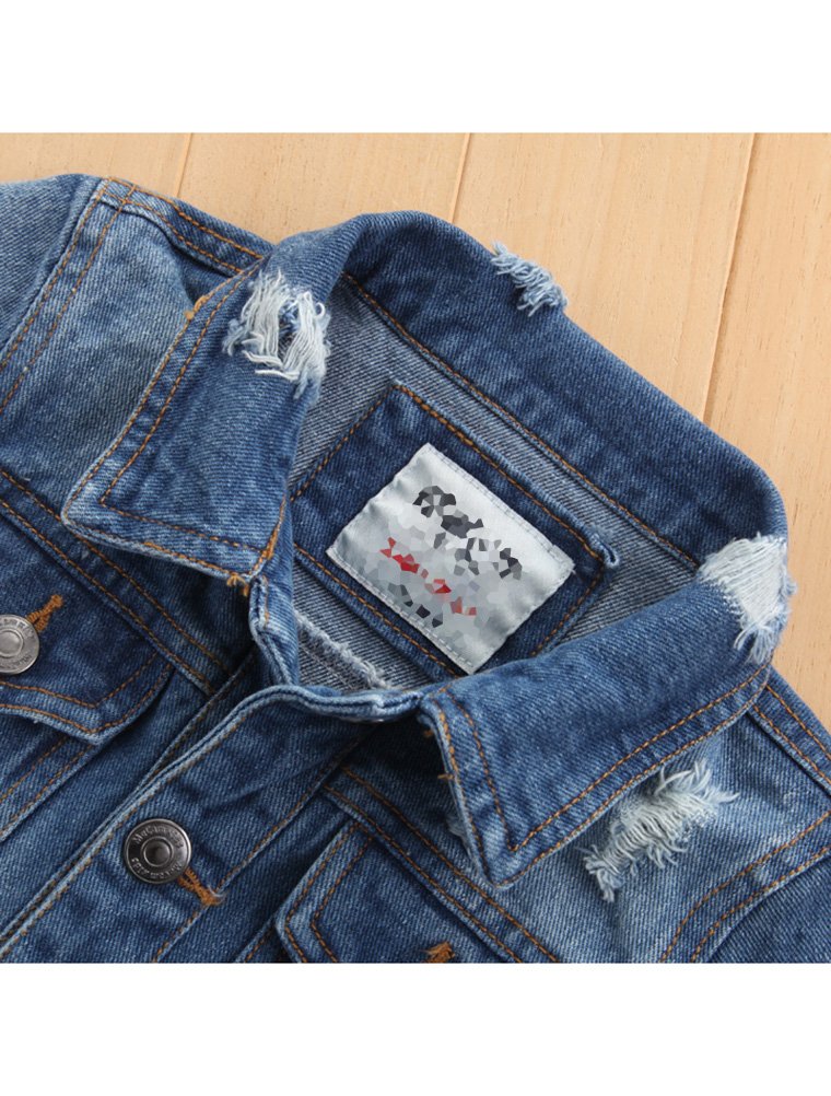 Abolai Baby Boys' Basic Denim Jacket Button Down Jeans Jacket Top Style2 Lightblue 110