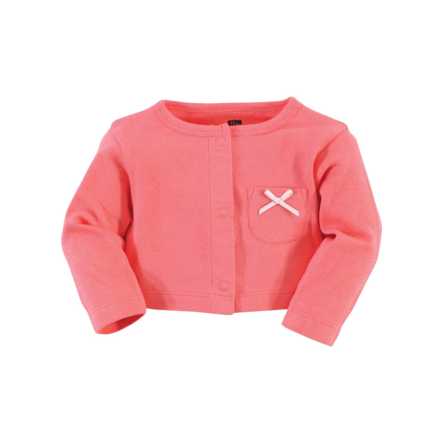 Hudson Baby Baby Girls' Cotton Dress And Cardigan Set, Coral Watermelon, 3-6 Months