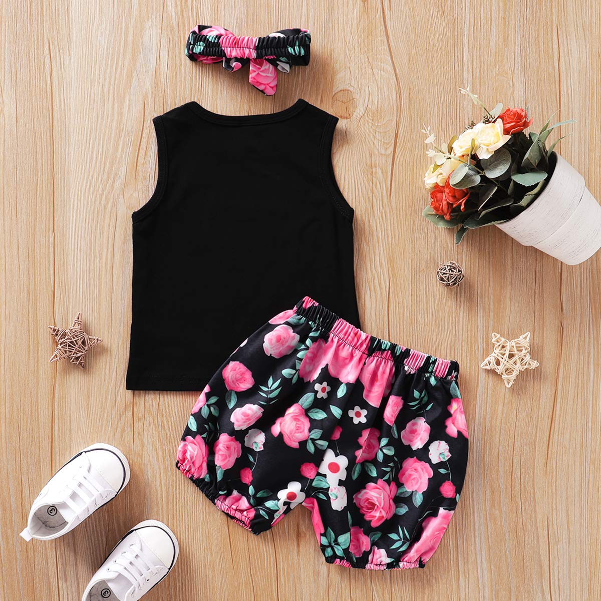 2Nd Birthday Outfit Girl 2 Year Old Girl Birthday Clothes Baby Girl Wild Two Shorts Set (3T,Black-Wild Two)