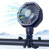Lerat Portable Stroller Fan With Flexible Tripod, 3 Speeds Rechargeable Handheld Personal Fan, 360Rotate Battery Operated Clip F