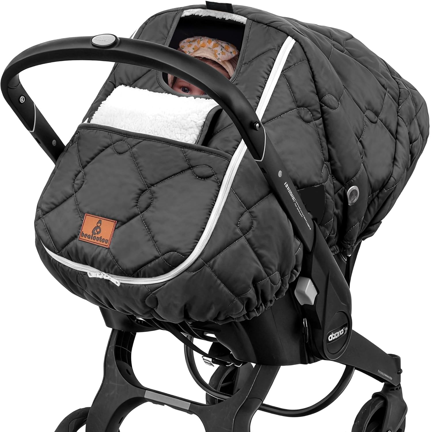 Winter Carseat Cover for Baby,Waterproof Baby Car Seat Cover Compatible with Doona Car Seat and Stroller,Winter Infant Carseat C