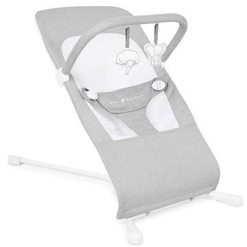 Baby Delight Highland Baby Bouncer | Infant | 0 - 6 Months | 3-Position Recline | Pebble Grey