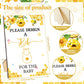 Panitay 100 Pcs Diy Baby Bibs Decorating Kit 50 White Bibs 25 Stencils 24 Fabric Markers 1 Baby Shower Game Sign(Bee)