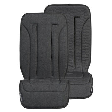Uppababy Reversible Seat Liner/Water-Resistant And Comfortable/Easy Stroller Attachment/Reed (Charcoal Denim/Cozy Knit)