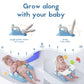 Babybond Baby Bath Seat With Sitting & Lying 2 Modes, 3-Speed Adjustment, Powerful Suction Cups, Infant Bathtub Chair With Soft