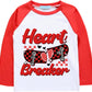 Baby Boys Valentine'S Day Shirt Heart Breaker Tee For Toddler Love Raglan Tops Long Sleeves Kids 2T