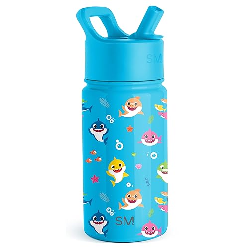 Simple Modern Baby Shark Kids Water Bottle With Straw Lid  Insulated Stainless Steel Reusable Tumbler For Toddlers, Boys  Summit