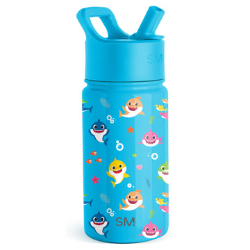 Simple Modern Baby Shark Kids Water Bottle With Straw Lid  Insulated Stainless Steel Reusable Tumbler For Toddlers, Boys  Summit