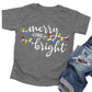 Christmas Shirts Toddler Girls Boys Xmas Graphic Tee Holiday Tops Letter Print T-Shirt Funny Saying Light Grey