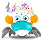 Crawling Crab Baby Toy Infant: Tummy Time Toys for Babies 3 6 9 12 18 24 36 Months, Walking Dancing Sensing Crab for Toddler 1 2