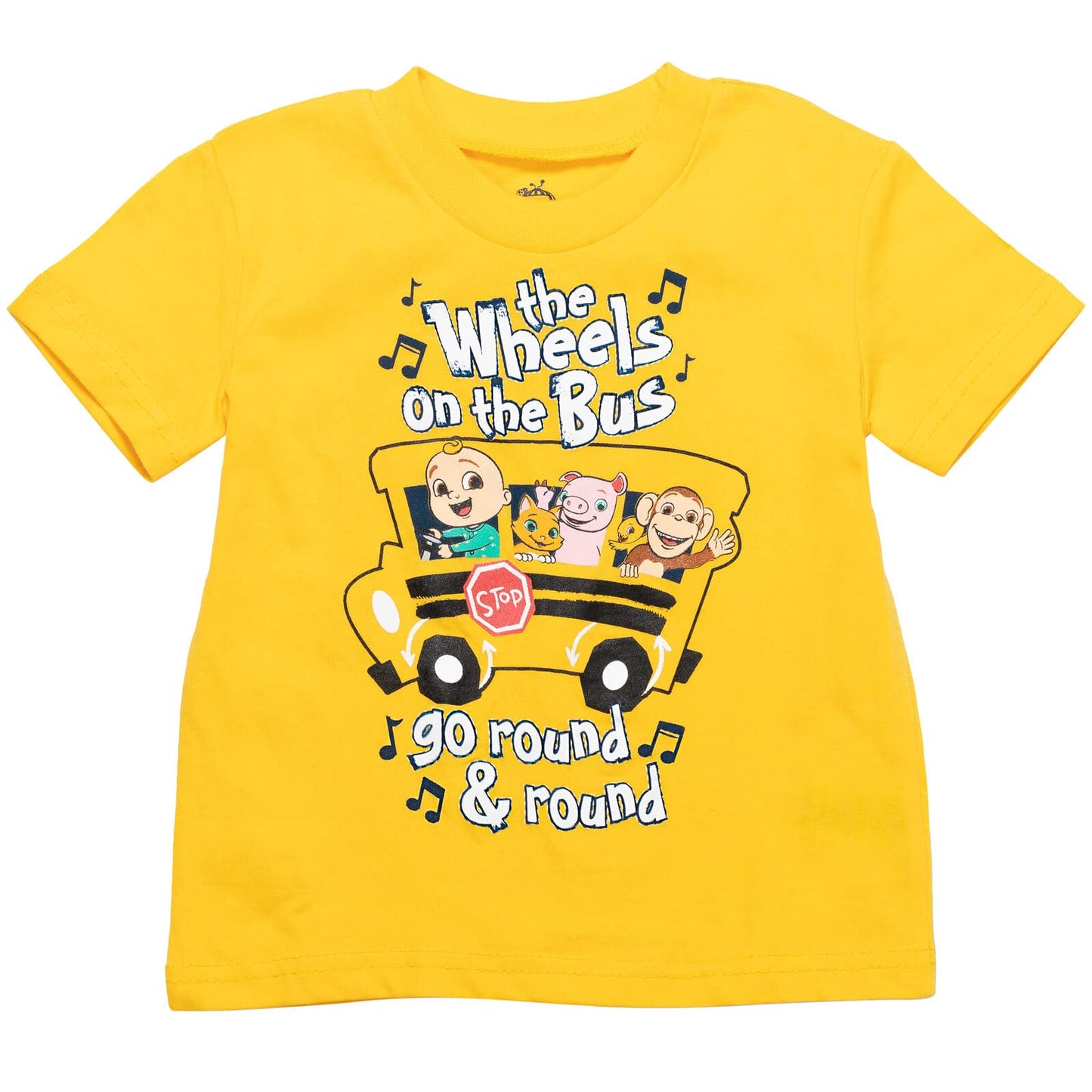 Cocomelon Jj Infant Baby Boys T-Shirt French Terry Shorts Set Yellow/Blue 24 Months