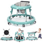 Baby Walker Foldable with 9 Adjustable Heights, Baby Walker with Wheels Portable, Infant Toddler Walker for Baby Boy Girls 6-18 