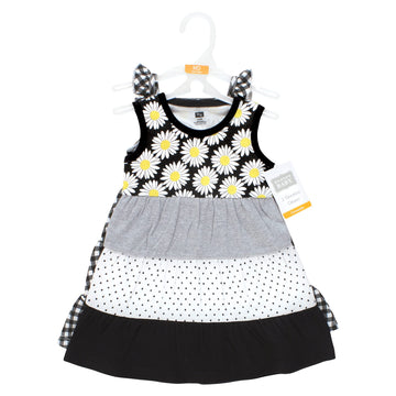 Hudson Baby Baby-Girls Cotton Dresses, Black Daisy, 2 Toddler