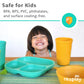 Re Play 7' Divided Toddler 3 Pack Plates With Deep Sides And Three Compartments For Easy Self Feeding - Bpa Free - Dishwasher S