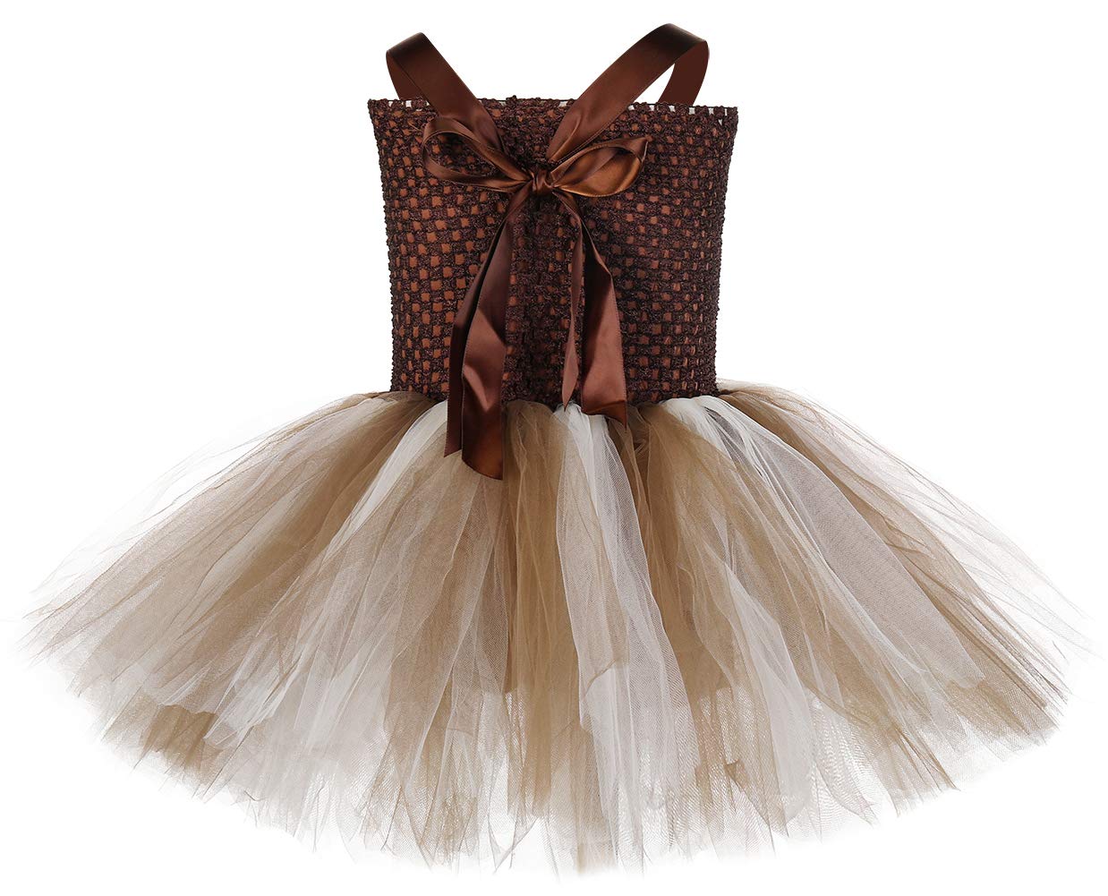 Tutu Dreams Jungle Safari Party Giraffe Costume Toddler Girls Brown Animal Tutu Outfits Birthday Halloween Carnival (Giraffe)