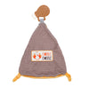 Thanksgiving 13 inch Teething Blanket, Silicone Turkey Leg Teether with Soft Security Blanket for Baby (Brown Stripe, Gobble, Go