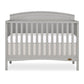 Dream On Me Eden 5-In-1 Convertible Full Panel Crib In Pebble Grey, Jpma Certified, Non-Toxic Finishes, Features 3 Mattress Heig