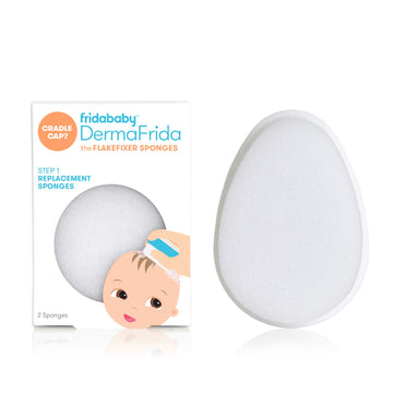 Frida Baby Replacement Sponges for The 3-Step Cradle Cap System by Dermafrida The Flakefixer 2 Pack of Soft Sponges Work with Th
