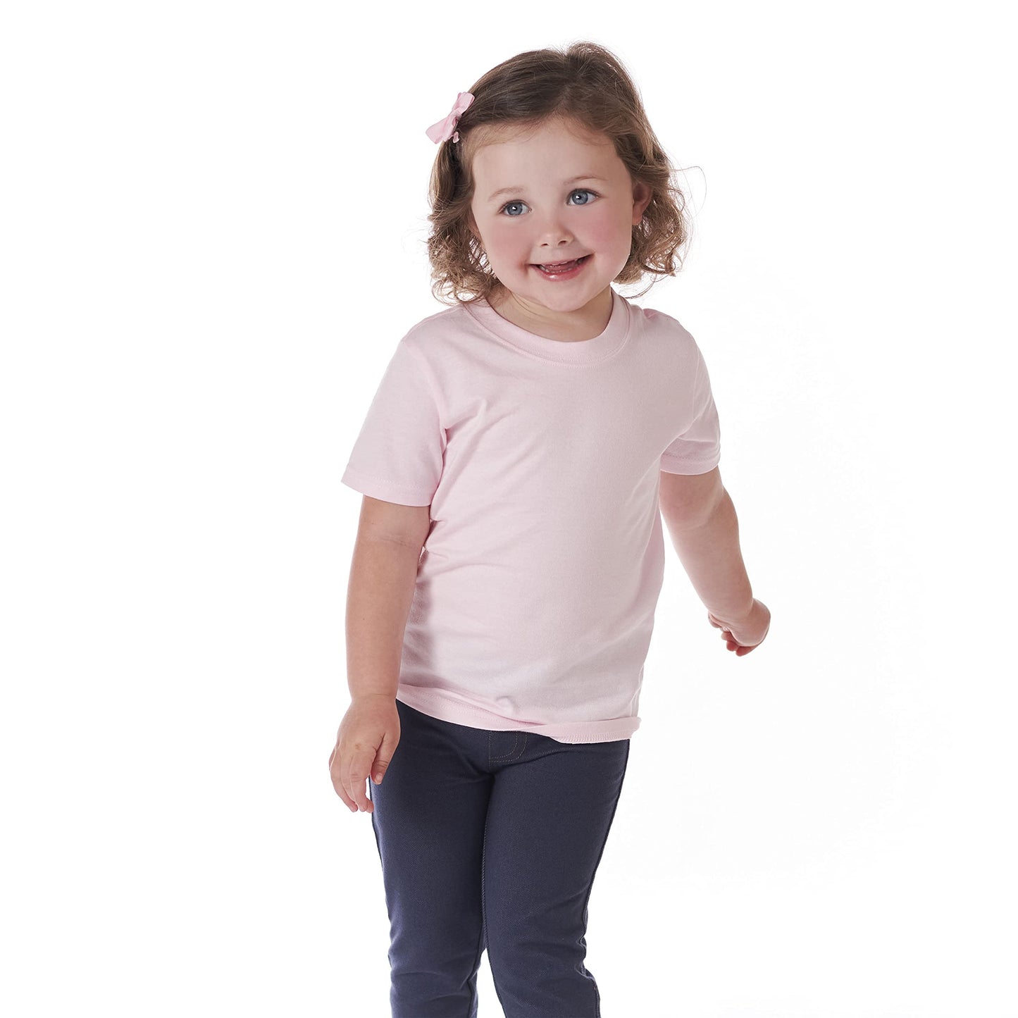 Gerber Baby Toddler 5-Pack Solid Short Sleeve T-Shirts Jersey 160 Gsm, Light Pink, 3T