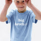 Sanixjoo Big Brother Shirt For Toddler Baby Boy Promoted To Big Brother Announcement T-Shirt Kids Summer Short Sleeve Tees(Blue,