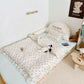 Bulutu Muslin Cotton Kids Duvet Cover With Ruffles For Toddler Bed/Crib Comforter/Quilt Cover Shabby Chic Blue Freesia Print Tod