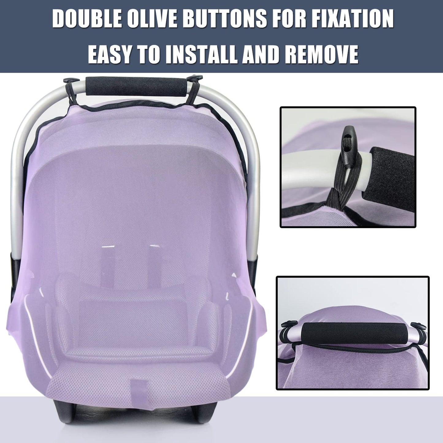 Mosquito Net For Baby Car Seats, Infant Car Seat Insect Mesh Net, Breathable, Universal Fit For All Car Seats, Premium Quality:
