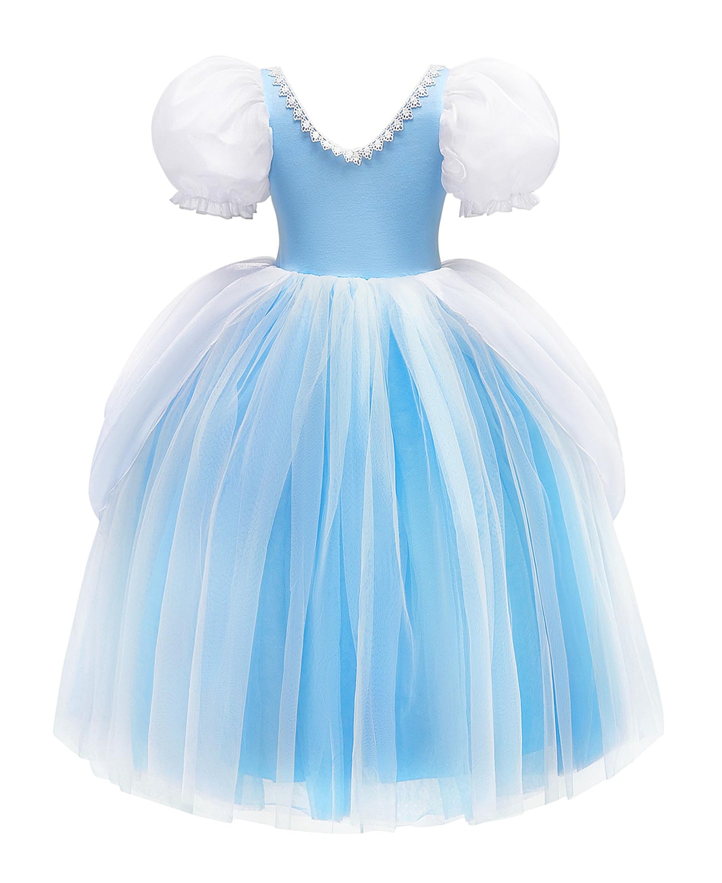 Axaxa Cinderella Princess Dress Girls Fancy Party Costume Halloween Christmas Cosplay Dress Up Outfit For 4-7 Years