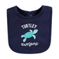 Hudson Baby Unisex Baby Cotton Bibs, Sea Turtle, One Size