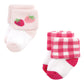 Hudson Baby Unisex Baby Cotton Rich Newborn And Terry Socks, Pink Strawberry, 0-6 Months