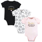 Hudson Baby Unisex Baby Cotton Bodysuits, Mom Dad Toile, 9-12 Months