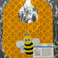 Carolines Treasures Bee on Quatrefoil Baby Bib, Orange, Large