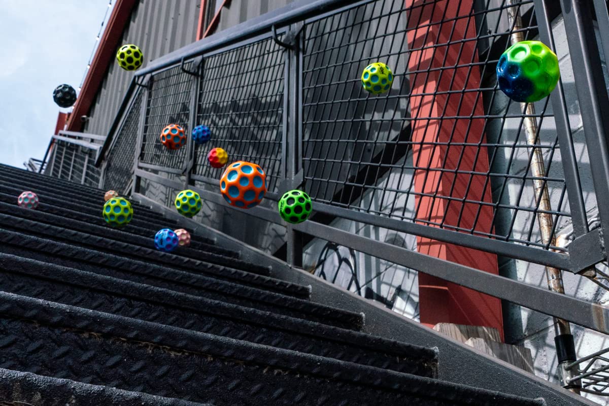 Waboba Moon Ball - Super High Bouncing Ball - Neon Coloured Indoor and Outdoor Ball Ages - Make Pop Sounds - Easy to Grip (Green