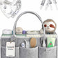 PUTSKA Baby Diaper Caddy Organizer Nursery Basket Set Baby Basket Gift Registry Baby Shower List Baby Must Haves Essentials Neut