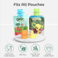 Giichen Soft Sip Food Pouch Topper - Bpa Free Silicone Food Pouch Tops For Baby Prevent Spills, Food Grade Toddler Pouch Lids Pr