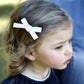 Cute 3.2' White Assorted Velvet Bow Hair Clips For Baby Girls, Toddlers, Kids, And Teens - 2 Pack