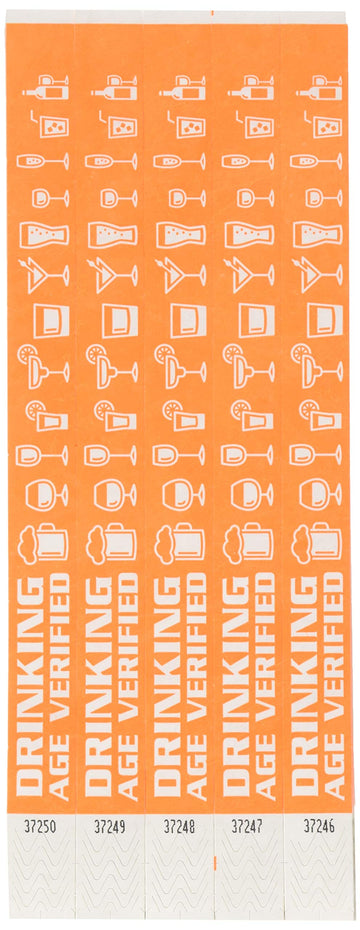 Amscan Orange 'Drinking Age Verified' 500 Ct