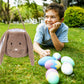 Plush Easter Bunny Basket For Kids Boys Girls Easter Buckets With Long Plush Ear Personalized Egg Hunting Bags,Bunny Kids Easter