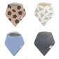 Copper Pearl Baby Bandana Drool Bibs for Drooling and Teething 4 Pack Gift Set Gemma in Tan