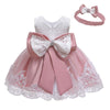 Girl Lace Dress Girls First Baptism Elegant Embroidery Wedding Party Flower Bridesmaid Dresses Up 4-5T