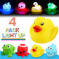 Yeonha Toys Bath Toy, Can Flashing Colourful Light(Big Style 4 Pack), Floating Bath Toy, Light Up Bathtub Water Tub Toy for Pool