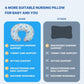 Witeasy Nursing Pillow,Bottle And Breast Feeding Pillows For Baby Boy And Girls,Donut Tummy Time Pillow With Removable Cotton Bl