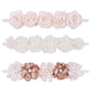 Mligril 3Pcs Baby Girl Floral Headbands Set-Elastic Hair Band Crown Flower Wraps For Newborn Infant Toddler (3, Off White)