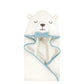 Hudson Baby Unisex Baby Cotton Animal Face Hooded Towel, Gingham Bear Boy, One Size
