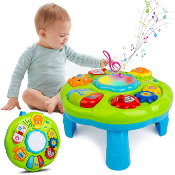 Baby Toys 6-12 Months, Baby Activity Table Center, Musical Toys for Infant Toddler 0 3 6 9 12 18 Months, Boy Girl Toy for 1 2 3 